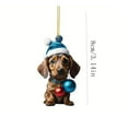 thumbnail image 6 of KCEHTA Dachshund Christmas Ornaments, Dog Ornaments for Christmas Tree, Dachshund Christmas Decor, Cute 2D Acrylic Dachshund Dog Christmas Tree Hanging Ornaments for Home Party, 6 of 6