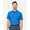 French Blue/ Cr Blue, variant on Devon & Jones DG101 Men's Crownlux Performance Geo Polo-White/ Silver-L