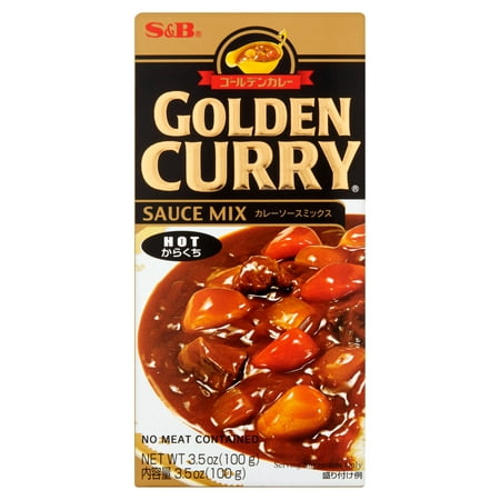(3 Pack) S&B Hot Curry Golden Sauce Mix, 3.5 oz