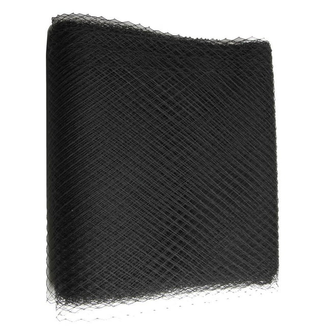 GUOOL 1 Yard 25cm Extra Wide Rhombus Mesh Ribbon Net Sewing Wedding Crafts Black