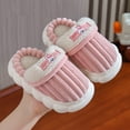 thumbnail image 2 of UngA Boys House Slippers Infant Toddler Boys Girls Winter Shoes Slip Resistant Soft Rubber Sole Solid Color Cotton Slipper Cute Fashion Non Slip Baby Shoes Pink,10.5, 2 of 7