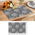thumbnail image 6 of Dark Grey Palm Tree Placemats Set of 4 Summer Botanical Tropical Tree Place Mats Indoor Wipeable Table Mats Washable Cloth Dining Table Placemats for Kitchen Holiday Party Home Decor 13x19 Inch, 6 of 9