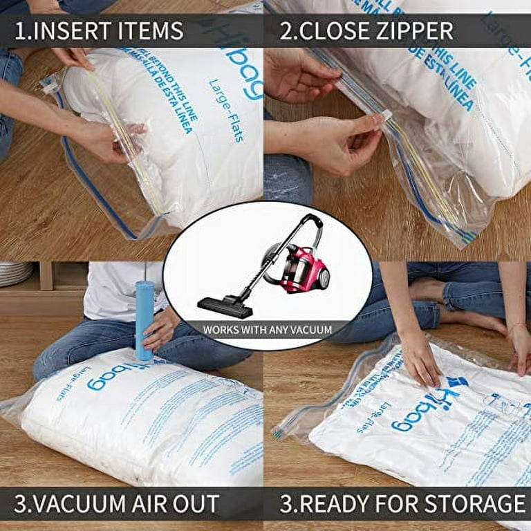 hibag space saver bags, 20 pack vacuum storage bags (6 medium, 5