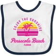 thumbnail image 3 of Inktastic Summer Enjoy the Sunshine Pensacola Beach Florida in Pink Boys or Girls Baby Bib, 3 of 4