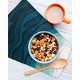 thumbnail image 3 of Teal Ocean Kitchen Dish Towels for Drying Dishes Set of 3, Coastal Sea Moire Waves Abstract Ombre Art Waffle Weave Microfiber Hand Tea Bathroom Towels Quick Dry & Absorbent Towel 12x12, 3 of 7