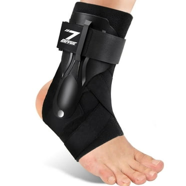 Ankle Brace and Support Stabilizer with Stabilizing Stirrup Splint,Black,S (Please Order A Size Up)