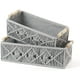 thumbnail image 3 of Caja de cestas de almacenamiento tejida a mano decorativa para encimera, estante para tanque de inodoro, organizador de gabinete para dormitorio, sala de estar, hogar, juego de 2, gris, 3 of 5