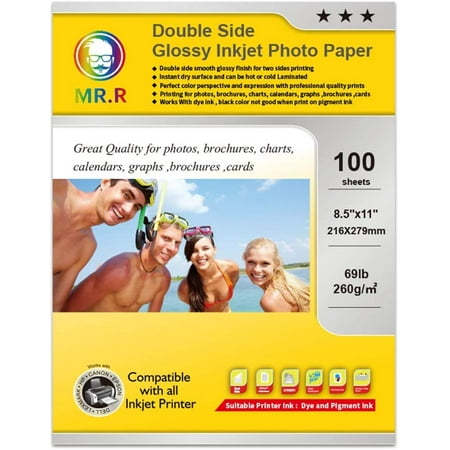 MR.R Double Side Glossy Inkjet Photo Paper 8.5