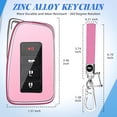 thumbnail image 6 of Key Fob Cover Compatible with Lexus ES GS NX LS RX RC GX LX 570 200 250 350 460 300 F 450h 600h Keychain Case Holder Protector,Pink, 6 of 6