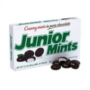 Junior Mints Theater Box, Dark Chocolate Mint, 3.5 oz Box, 12/Carton, Each