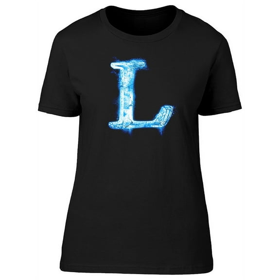 Cold Ice Letter L T-Shirt Women -Image by Shutterstock, Female Large
