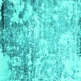 thumbnail image 1 of Ahgly Company Indoor Square Oriental Turquoise Blue Industrial Area Rugs, 7' Square, 1 of 4