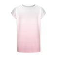 thumbnail image 5 of BRGZLK Girls Short Sleeve T-Shirts Spring Summer Fashion Gradient Printed Tee Children's Round Neck School Blouse Tops Pink 9-10 Years, 5 of 6