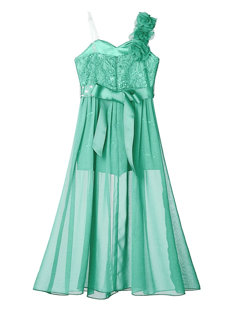 Yeahdor Girls One Shoulder Shiny Beaded Applique Party Dress Juniors Sequins Overlay Romper Dress for Birthday Proms Weddings Mint Green 8 - Walmart.com Yeahdor Girls One Shoulder Shiny Beaded Applique Party Dress Juniors Sequins Overlay Romper Dress for Birthday Proms Weddings Mint Green 8 - Walmart.com