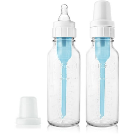 Dr. Brown's Natural Flow 8-oz Glass Baby Bottle, 2-pack, BPA-Free