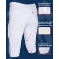 thumbnail image 2 of Exxact Sports Gladiator Men's Integrated Football Pants with Built-in Pads,&nbsp;Lightweight Ultra Flex&nbsp;Football Practice Pants (White, AL), 2 of 7