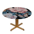 thumbnail image 3 of Orinice Roses Butterflies Painting Round Table Cover Stain Resistant Washable Indoor Outdoor Tablecloth Kitchen Dining Wedding Parties 100% Polyester Fiber 42-46, 3 of 8