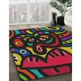 thumbnail image 3 of Ahgly Company Machine Washable Indoor Rectangle Transitional Dark Scarlet Red Area Rugs, 7' x 10', 3 of 7