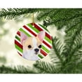 thumbnail image 2 of Carolines Treasures SS4543-CO1 Chihuahua Candy Cane Holiday Christmas Ceramic Ornament 3 in multicolor, 2 of 3