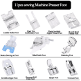 thumbnail image 3 of JUNWELL 11 Piece Multifunction Presser Foot Presser Feet Accessory Set For W6  Brother  Singer  Privileg  Janome  Husqvarna And More Sewing Machines, 3 of 7