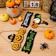 thumbnail image 5 of Letrero colgante de Halloween, adorno colgante de madera de calabaza, placa de Gnomo de calabaza, 2 uds., 5 of 5