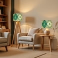 thumbnail image 3 of Mexican Lamp Shades Set of 2 Ornate Floral Mediterranean Tile Teal Yellow White 13" x 13" x 10" Lampshade for Table Lamps Floor Lamps Lamp Shade Replacement Easy Assembly Required, 3 of 8