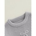 thumbnail image 6 of aturustex Little Girls Thick Cozy Sweater 6M 12M 18M 2T 3T 4T 5T Toddler Cherry Embroidery Knitted Pullovers Crew Neck Sweaters Sweatshirts Long Sleevon Cute Fall Winter Loose Casual Clothes, 6 of 7