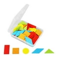 thumbnail image 2 of HILABEE Math Shapes Geometric Solids ,Sorting Stacking Toys, Color Shape Sorting, Mathematical Teaching Aids for Game Teaching Preschool ,Shape Sorters 50sheets, 2 of 9