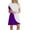 Purple, variant on QLEICOM Women's Casual Color-Blocking Simple T-Shirt Loose Dress Summer Short Sleeve T Shirt Dresses Gray S(US Size: 4