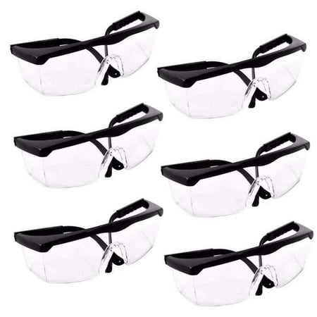 - Wideskall® Transparent Protective Clear Lens Safety Glasses (Pack of 6)