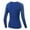 Blue, variant on Women Gym Fitness Yoga Tops Compression Sports Long Sleeve Shirt Tops Running Tees Tops
