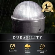 Classy Caps Summit Chain link Solar Post Cap - Fits 2, 2.5, and 3 Posts - Silver ABS