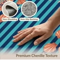 thumbnail image 6 of ODIKA 8'x10' Washable Area Rug Non-Shedding, Easy Care, Reef Starfish Seashell Border Nautical Motifs Marine Striped Coral Playful for King Size Bedroom Under Bed, Master Suite, 6 of 7