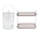 thumbnail image 5 of Dispensador de bebidas heladas con soporte y tapa, dispensador de bebidas de agua, cubo de tetera de frutas para cocina, hogar, bebida de jugo de 5L blanco, 5 of 9