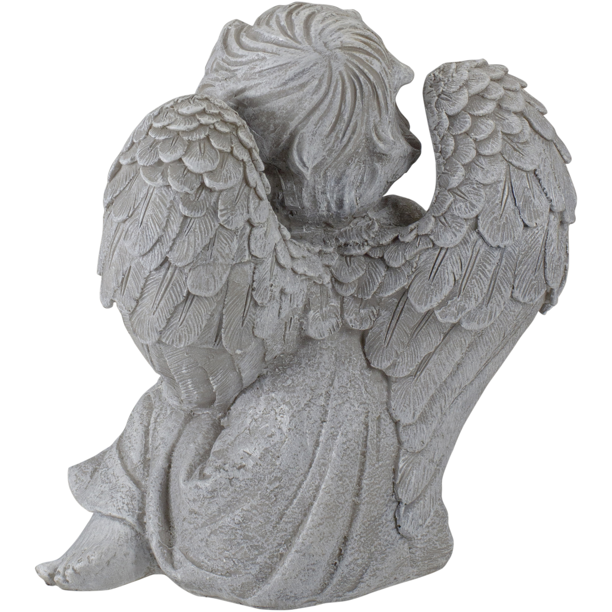 Northlight 8.75" Gray Sitting  Angel with Wings Outdoor Garden Statue - image 4 of 5