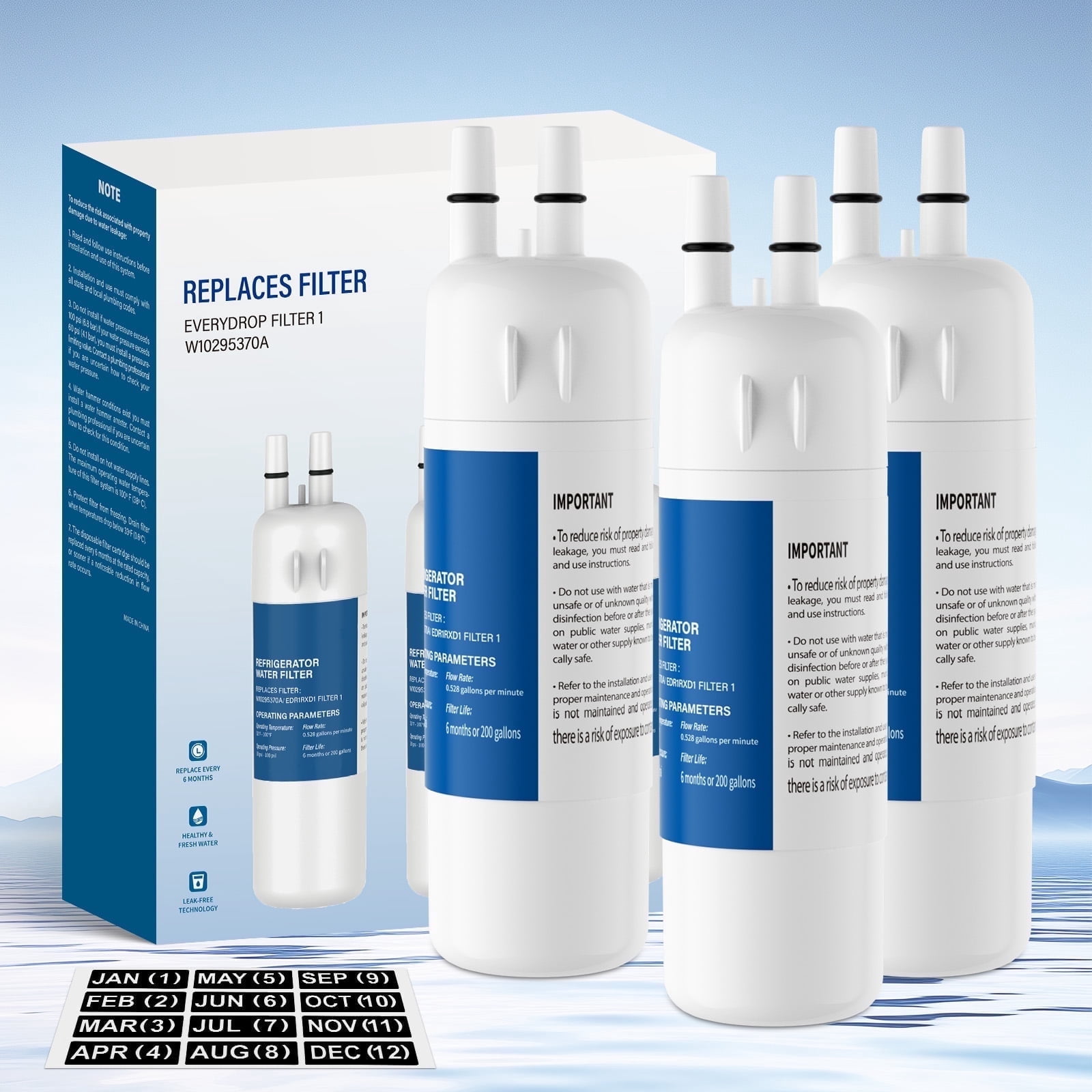 GE MSWF SmartWater Refrigerator Water Filter, Easy Install