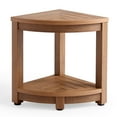 thumbnail image 1 of Taburete de ducha de esquina KaimuBench, impermeable, de madera polivinílica marrón, 1 of 7