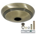 thumbnail image 3 of B&P Lamp® Antique Brass Screw Collar Ribbed Ceiling Light Canopy Plate Kit, 3 of 4