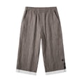 thumbnail image 6 of Noric Women's Cotton Striped Capri Pants Summer High Waisted Casual Cropped Trousers with Pockets, 6 of 7