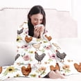 thumbnail image 6 of Chicken Flower Blanket, Christmas Throw Blanket Gifts for Holiday Birthday Rooster Hen Blanket for Adults Girls Farm Blanket Lightweight Soft Cozy Blanket for Couch Bed X-mas New Year(40"x50"), 6 of 7