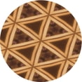 thumbnail image 1 of Ahgly Company Machine Washable Indoor Round Transitional Saddle Brown Area Rugs, 4' Round, 1 of 7