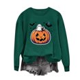 thumbnail image 3 of TKLPEHG Halloween Sweatshirts for Women 2026 Fashion Funny Ghost Jack O Lantern Pumpkin Graphic Sweatshirt Long Sleeve Crewneck Pullover (Green,M), 3 of 6