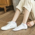 thumbnail image 4 of 1 Pair Non-slip Elastic Low-tube Ankle Socks Cute Heart Stitching Girl Short Socks, 4 of 7