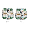 thumbnail image 5 of Lsque Back To School A Printed Women's Running Shorts with Liner Pockets,Elastic Quick Dry Workout Athletic Gym Yoga Shorts,Womens High Waist Shorts-XX-Large, 5 of 9