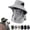 Gray, variant on UV Protection Outdoor Fisherman's Hat – 4-in-1 Detachable Sun Hat with Face Shield & Neck Flap, Wide Brim Fishing Hat