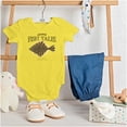 thumbnail image 3 of Gill McFinn Flounder Fishing Fish Romper Boys or Girls Infant Baby Brisco Brands NB, 3 of 6