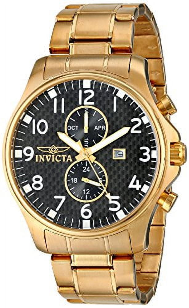 INVICTA Specialty Men 48mm Stainless Steel Gold Black dial VD51 Quartz