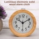 thumbnail image 2 of Reloj despertador de madera electrónico Dormitorio Luminoso Luz nocturna silenciosa Estudiante Niños Lámpara de escritorio Redonda sidaley HA001303-01B, 2 of 6