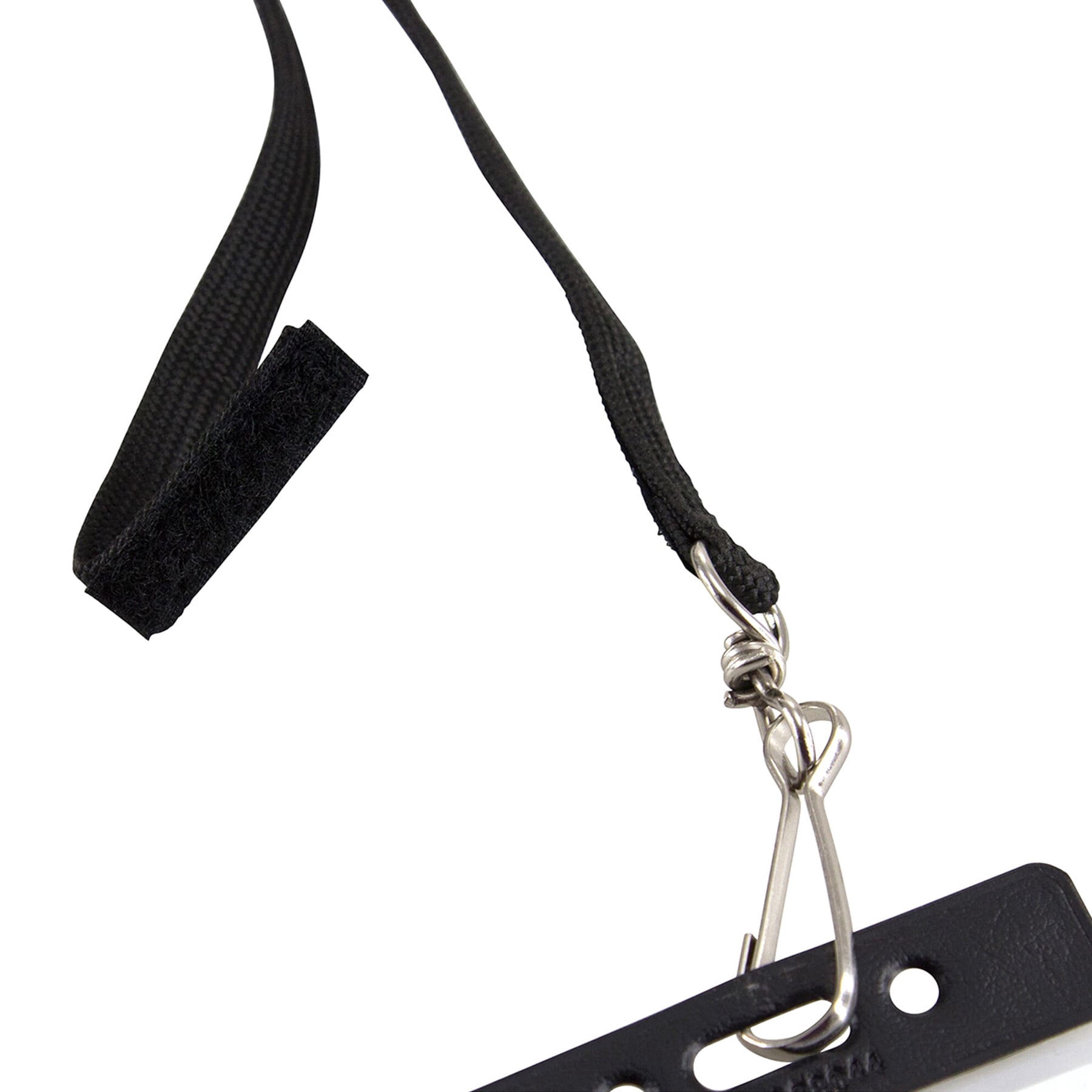 SICURIX Hook & Loop Breakaway Safety Lanyard, Flat Style, Black, Pack of 12