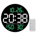 thumbnail image 3 of Reloj Pared Digital 10 Pulgadas Pantalla Fecha Y Temperatura Humedad () Naranja, 3 of 6